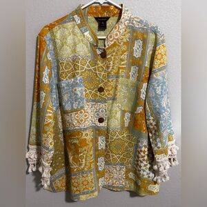 Multiples womens patchwork jacket/top